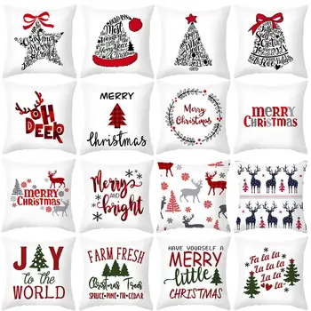 

PATIMATE Merry Christmas Cushion Cover Decorations For Home Navidad 2020 Noel Xmas Ornaments Gifts Cristmas Happy New Year 2021