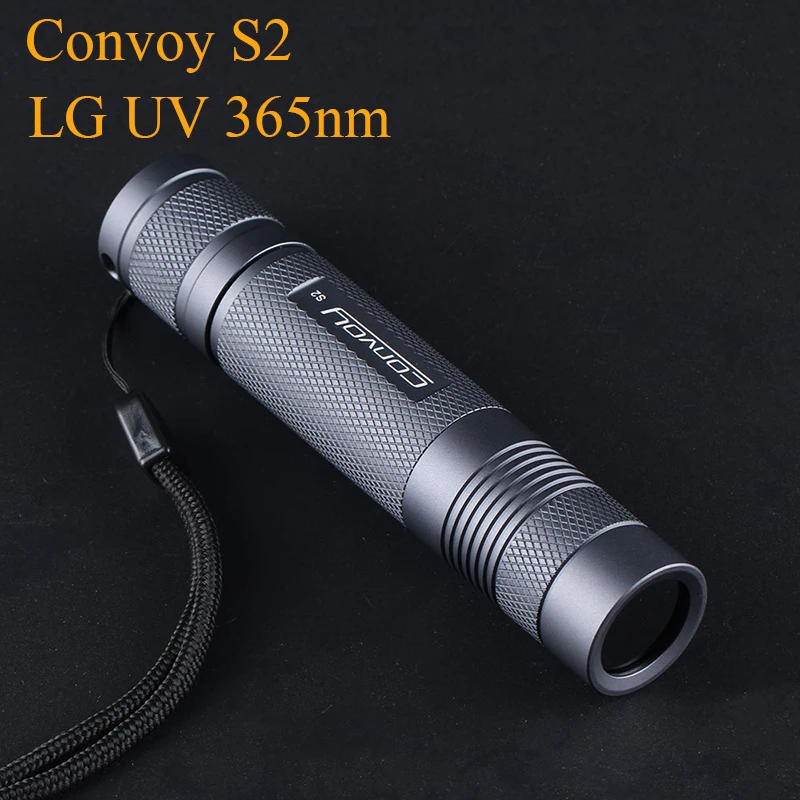 

Convoy S2 Flashlight LG UV 365nm EDC Torch UV Light Grey Linterna LED Lanterna Ultraviolet Ultra Violet Lamp 18650 Flash Light
