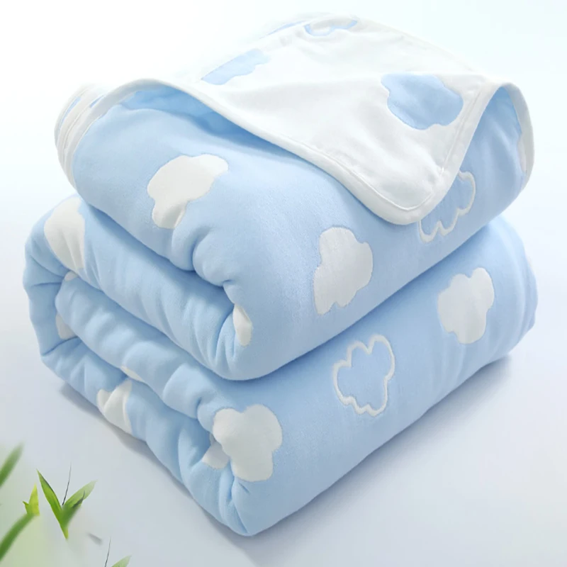 

150*120 см, 100% хлопок, одеяло для новорожденных, детское летнее тонкое одеяло, 6 слоев хлопка, марлевые пеленки, одеяло для взрослых, банное полотенце