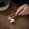 PINNY Plant Ash Glaze Plum Ceramic Tea Pet Chinese Kung Fu Tea Accessories Retro Ceramic Crafts Decorative 4