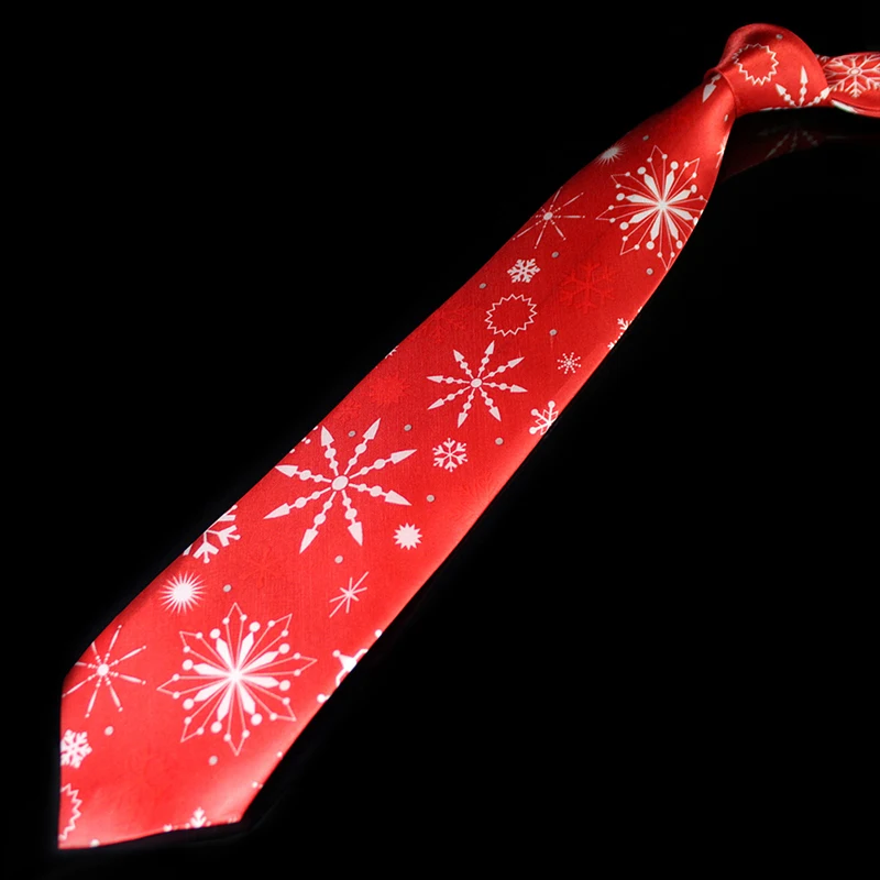 Novelty Design Christmas Ties Red Good Quality Printed Necktie Halloween Christmas Tree Snowman Elk Tie For Men Gift