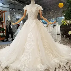 LS841441 специальная лодочная горловина популярного свадебного платья с плеча рубашки втулки бальное платье свадебные платья 2018 фарфор