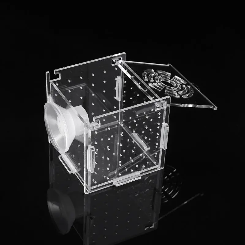 Новые аквариумные акриловые открытые аквариумы бак для разведения изоляционная коробка портативное зарядное устройство с присоской для маленьких рыбный инкубатор номера инкубатор террариум
