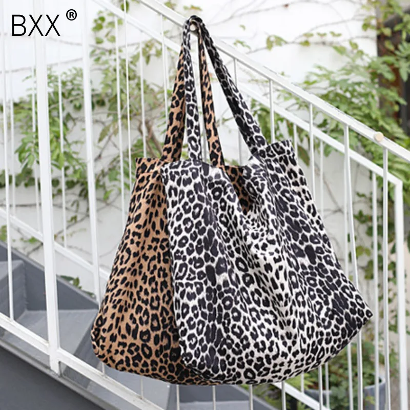 

[BXX] Vintage Leopard High Capacity Shoulder Bags For Women 2020 Spring Brand Designer Lady Crossbody Bag Female Handbags HK644