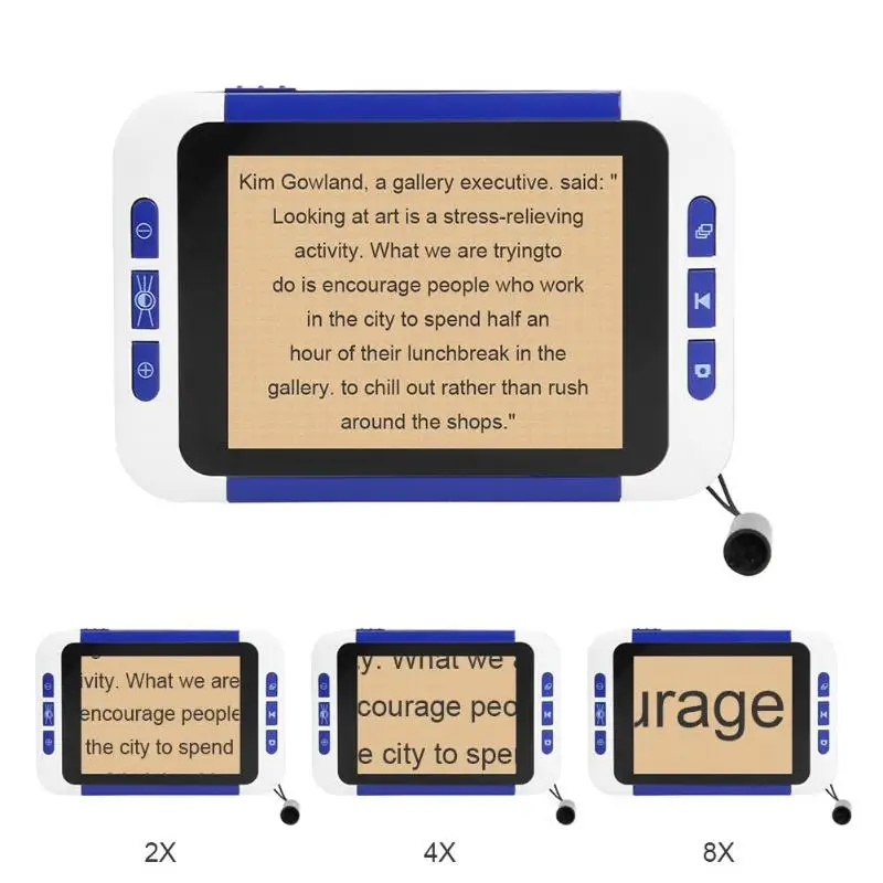

32X 3.5 inch Portable Digital LCD Magnifier Low Vision Electronic Visual Aids Help Someone with Triple Vision or Amblyopia
