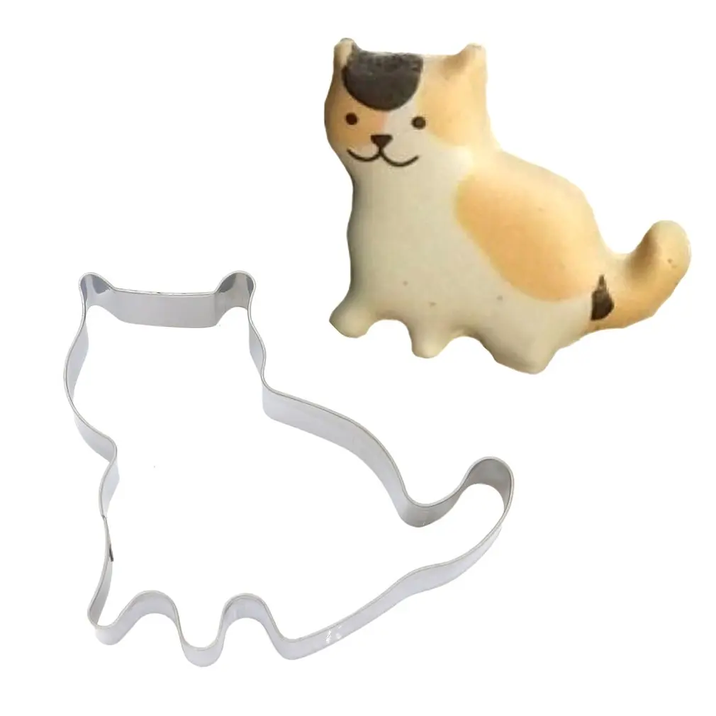 

Cartoon Cat Magic Wand Cookie Cutter Stainless Steel Biscuit Mold Cookie Cookie Stamp Gingerbread Man Cookie Tools