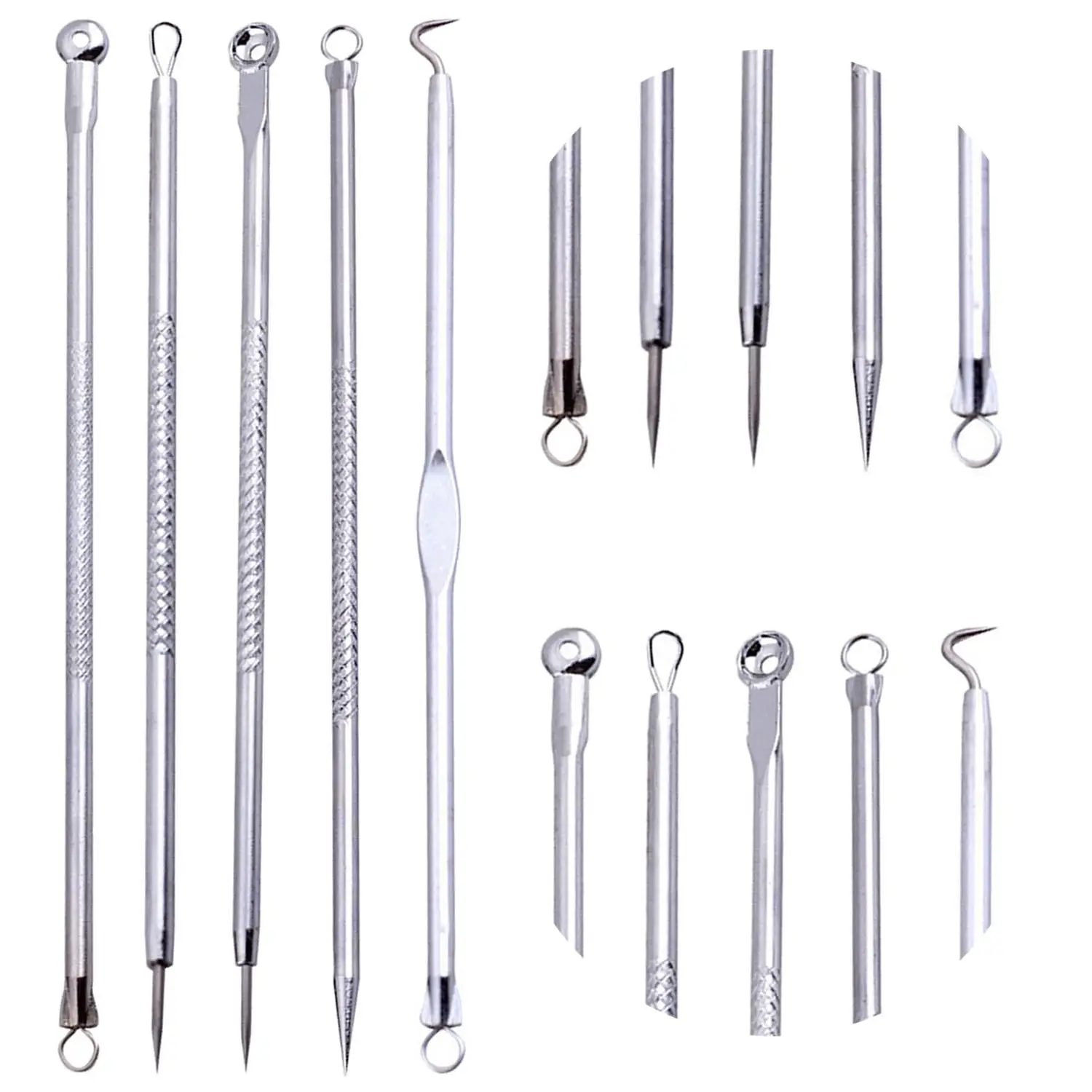

5 Pcs Blackhead Pimple Blemish Comedone Acne Extractor Remover Tool Needles Set Beauty & Health