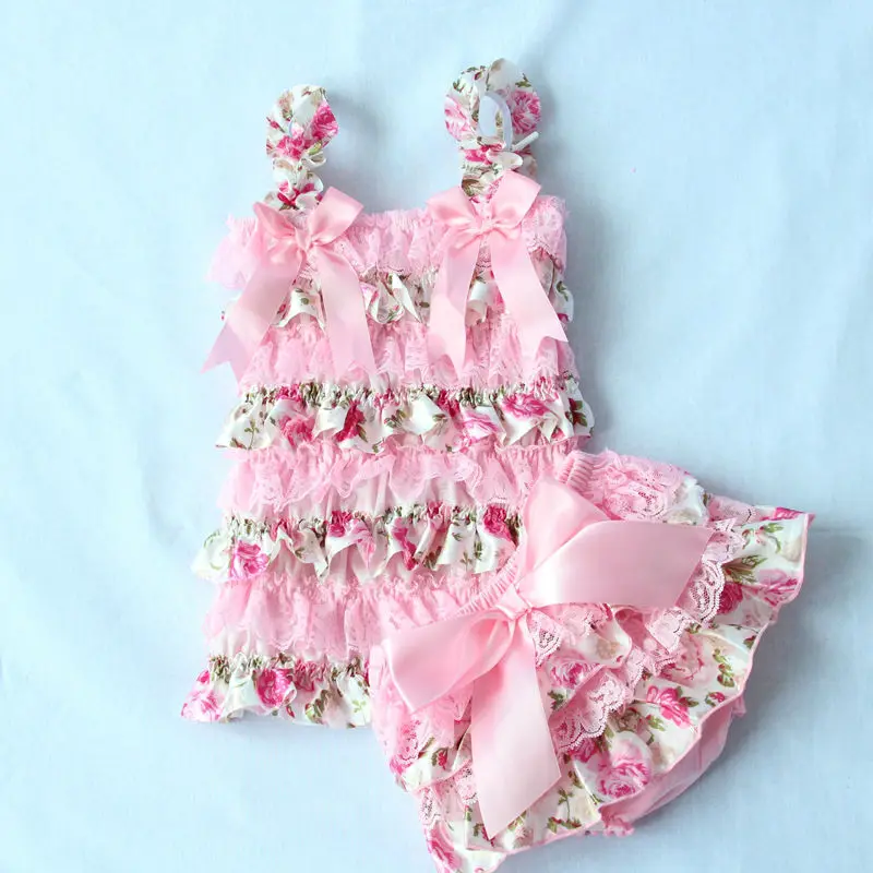 Baby Bodysuits made from viscose  2022 Baby Girl Romper +Bummies Shorts Bloomers Summer Baby Clothing  Toddler Infant Jumpsuit Baby Cotton Vest Lace Flower Shorts Cute Infant Baby Girls Romper