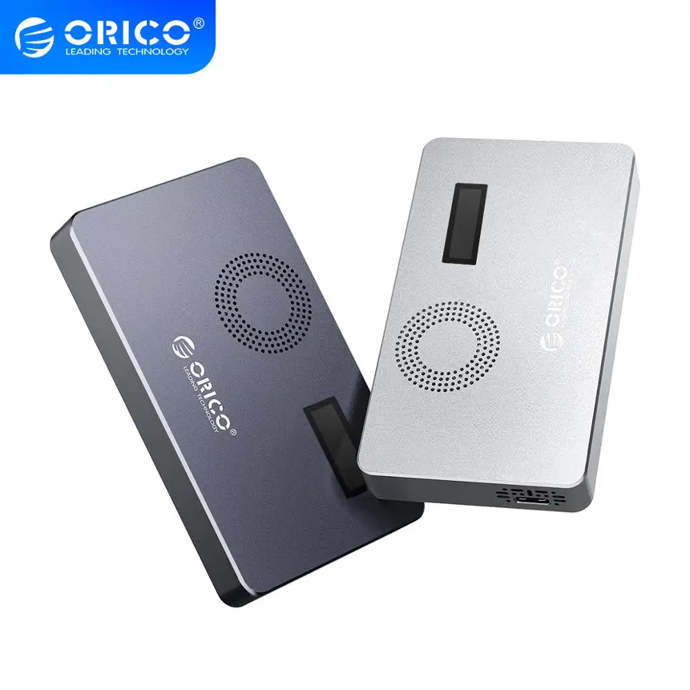 ORICO M2 NVME SSD чехол 10 Гбит/с самоохлаждаемый корпус с цифровым экраном для M.2 M Key + B