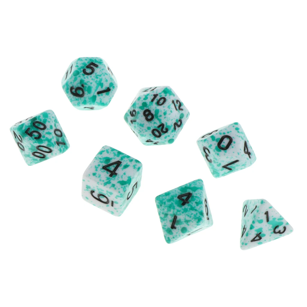7Pc Multi-sided Dices Set D4-D20 MTG DND RPG Board Game Dice for D&D Roleplaying Party Casino Table Game Toy