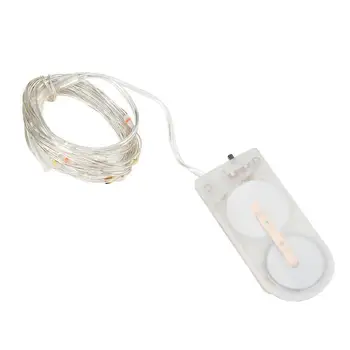 

Waterproof 4m 40 Leds Silver Wire String Light Christmas Wedding Festival Decorative Outdoor Led Lamp IP66 With Batteries