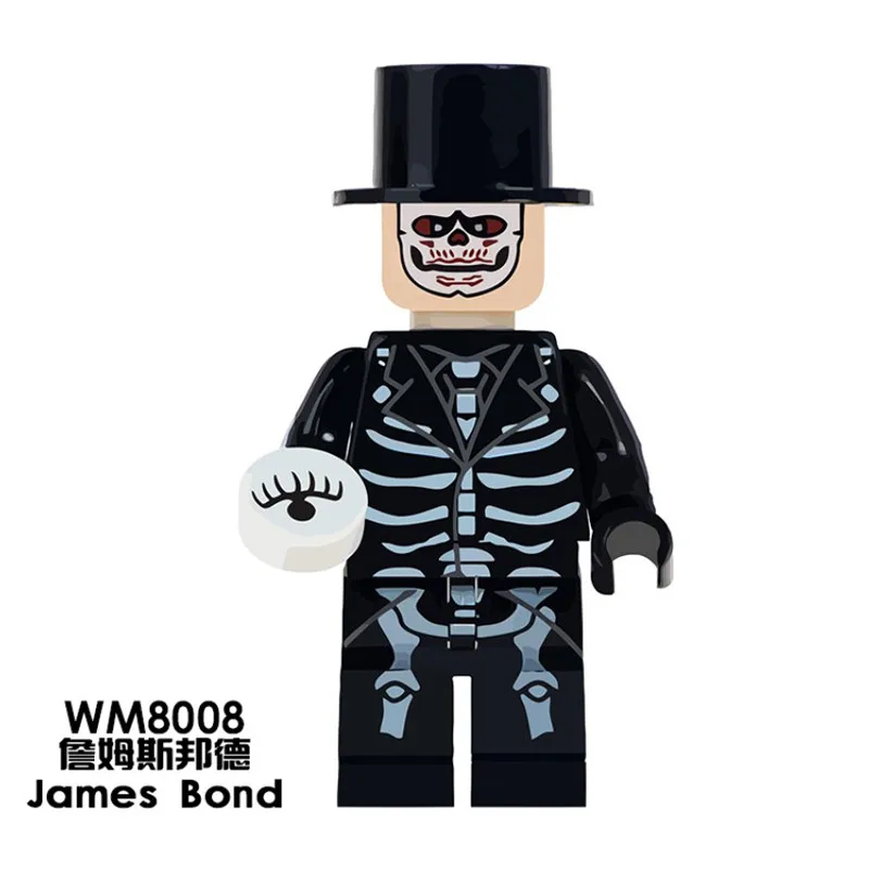 

Single Sale WM8008 James Bond Spectre 007 Day of the Dead Mask Movie Action Building Blocks Children Gifts Toys Hobbies