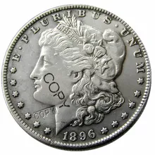 1896-O Morgan Dollar Посеребренная Имитация монеты