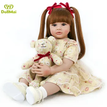 

60CM high quality reborn toddler princess girl Adoras doll Silicone vinyl limbs Lifelike Baby reborn Bonecas bebe reborn princes