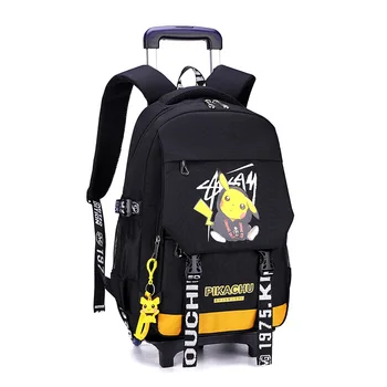

2020 popular anime print children weel school bags Kid backpacks Travel trolley case Large capacity schoolbags backpack mochila