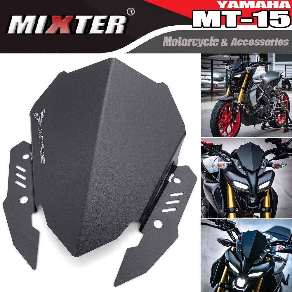 Motorcycle Accessories Aluminum Alloy Screen Sports WindScreen Windshield Deflector For MT15 MT-15 2021 MT 15 AliExpress
