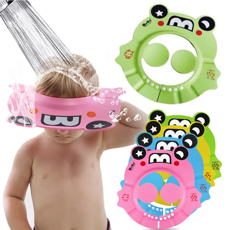 

1pc Baby Shampoo Shower Cap Wash Hair Soft Foam Adjustable Bathing Bath Protect Cap Hat For Baby Children Kids Shampoo Hat