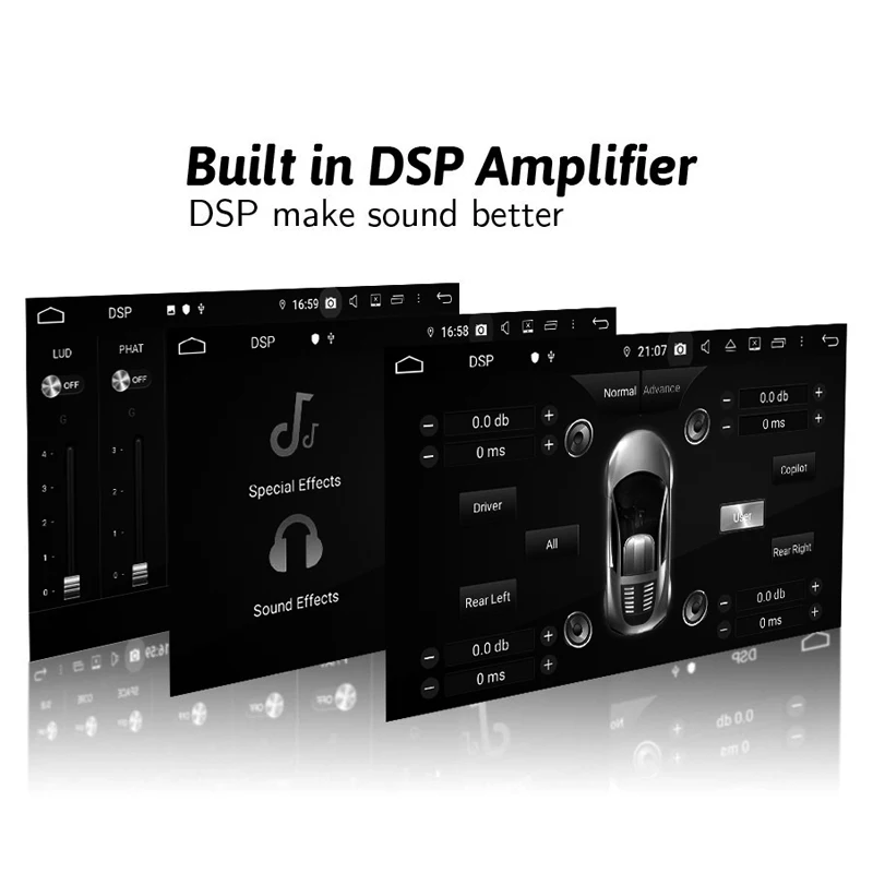 Excellent DSP IPS 10.1" Android 9.0 4GB + 32GB 8 Core Car DVD Player 2din GPS Map RDS Radio tape recorder wifi Bluetooth 4.2 For universal 3