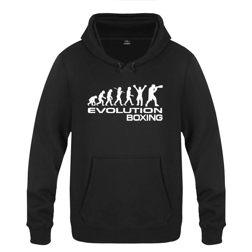 Мужские флисовые толстовки с капюшоном Evolution Of Boxing новинка 2020 | Мужская одежда