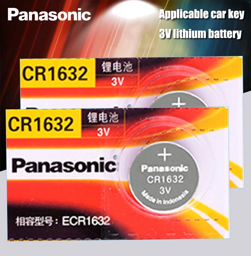 Panasonic-Batería de pila de botón cr1632, 3v, reloj, control remoto, llaves de coche, DL1632, ECR1632, GPCE1632, 2 uds.