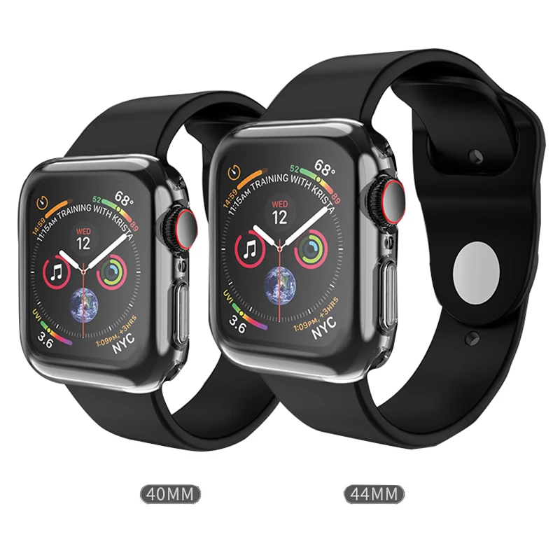 Lawatch TA чехол для Apple Watch Series 4 протектор экрана 44 мм 40 мм крышка Полный ТПУ Прозрачный бампер Ультратонкий корпус iWatch