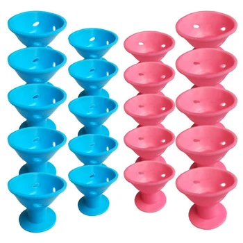 

20/30/40 Pcs/set Soft Rubber Magic Hair Care Rollers Silicone Mushroom Hair Curler No Heat No Clip Hair Curling Styling DIY Tool