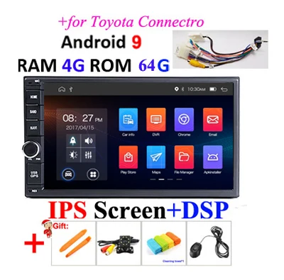 TOYOTA4G64G IPSDSP A Ips DSP 4G 64G 2 din Android 9,0 автомобильный мультимедийный плеер видео gps навигация головное устройство в тире автомобильный ПК стерео радио без dvd obd2 FM - Цвет: TOYOTA4G64G IPSDSP A
