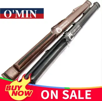 

New Arrival High Quality O'Min PU Leather 3/4 Snooker Cue Stick Kit Portable Cases Billiard Accessories Two Colors China 2019