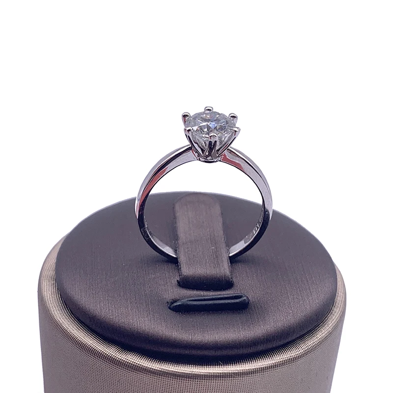Классическое 925 пробы Серебряное кольцо с муассанитом 1ct 2ct 3ct лабораторное ювелирное изделие с бриллиантами простой стиль юбилейное кольцо с муассанитом