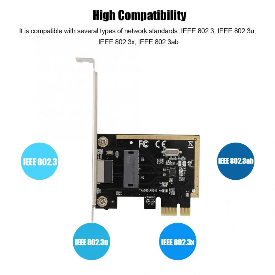 8111H третьего поколения Gigabit Ethernet PCI-E 1x чип сетевой карты для компьютера с одним фильтром