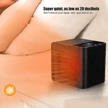 

Portable Electric Heater Ceramic Space Heater for Indoor Office Home Bedroom Desk Use Household Warmer