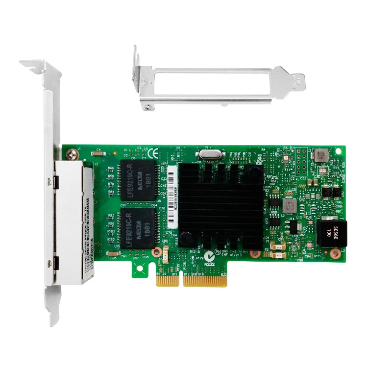 I350-T4 Intel I350AM4 10 M/100 M/1000 M NIC PCIe 2,0 RJ45* 4 четырехпортовая Lan Карта
