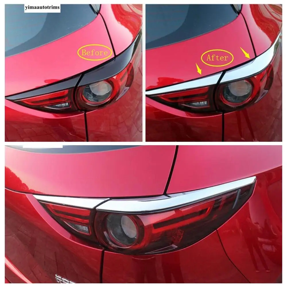 Car Front Head Light Eyebrow / Rear Tail Lamp Eyelid Strip Cover Trim Carbon Fiber Accessories For Mazda CX-5 CX5 2017 - 2021 2 Car Front Head Light Eyebrow / Rear Tail Lamp Eyelid Strip Cover Trim Carbon Fiber Accessories For Mazda CX-5 CX5 2017 - 2021 2