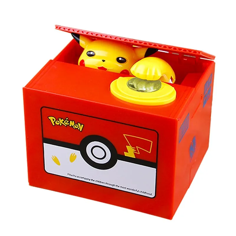 Pokemon Money Box Pikachu Moving Electronic Coin Bank Collectible With Music 