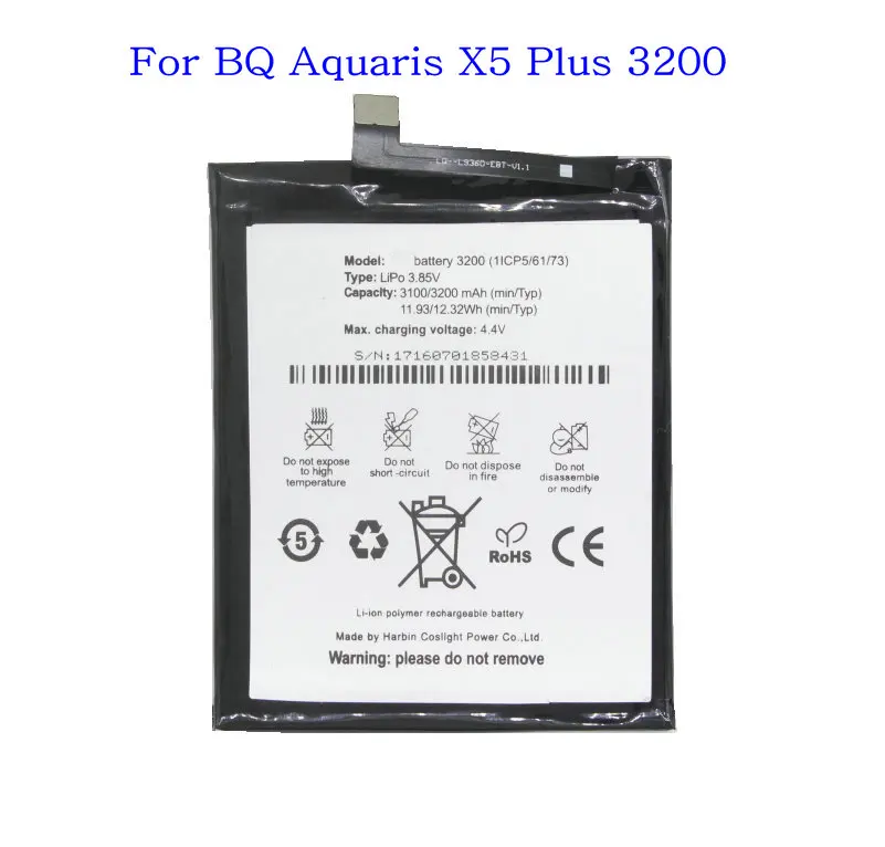 Ciszean 1x3200 мАч Сменный аккумулятор для телефона BQ 3200 bq3200 bq Aquaris X5 Plus перезаряжаемые