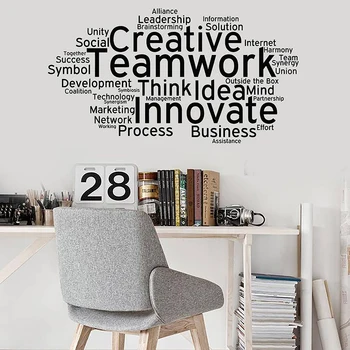

Creative Study Teamwork Vinyl Wall Decal Team Work Office Living Room Art Decor Stickers Removable Room decoration Mural Y57