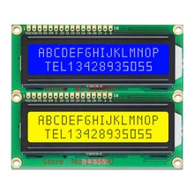 Модуль ЖК-дисплея HD44780, 3,3 В, 5 В, 1602 дюйма, 16x2, желтый или синий экран, адаптер IIC для проекта SPI или Paraller 51 STM MCU UNO
