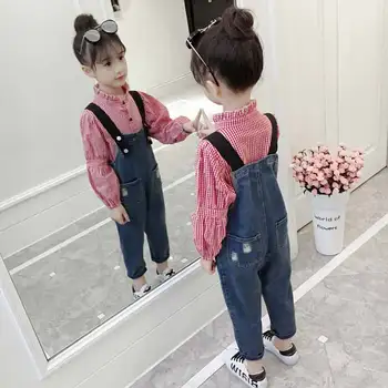 

Children Girls Clothing Set Outfits Fashion Suit for Girls Autumn Spring Kids Cotton Shirt + Jeans 2 pieces Clothes 4-12 years