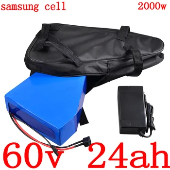 شراء60V 1500W 2000W 2500W بطارية سكوتر كهربائي 60v 24ah دراجة كهربائية بطارية 60V 25AH بطارية أيون الليثيوم استخدام Samsung الخليوي