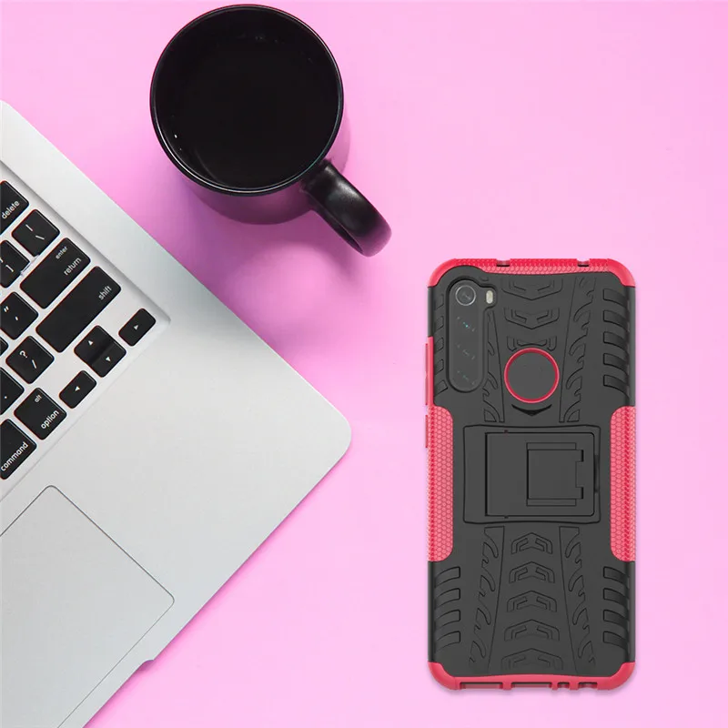 

For Xiaomi Redmi Note 8T Case Armor Rubber Silicone Phone Kickstand Case Cover For Redmi Note 8 T Cover For Xiaomi Redmi Note 8T