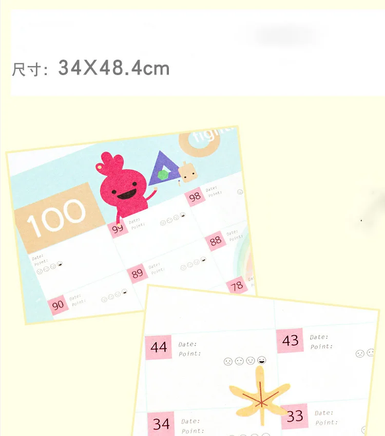 100 дней планировщик настенный бумажный календарь офисная школа ежедневный планировщик заметки расписание ежедневных заметок расписание ноутбуков годовой план
