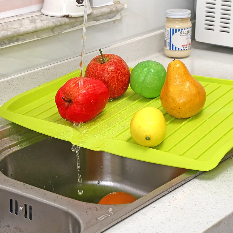 Сливной стеллаж кухонный пластиковый лоток-сушилка большая сушилка над раковиной столешница Органайзер сушилка для посуды Прямая поставка