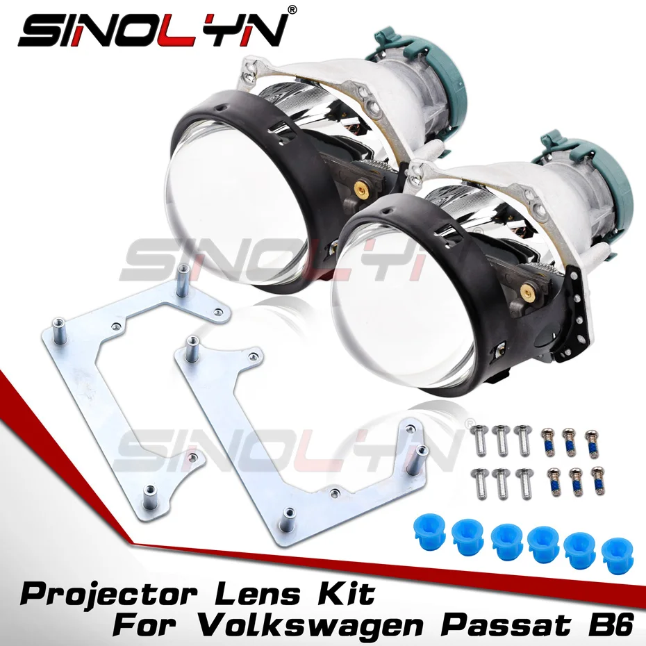 Sinolyn D1s D2s Hella 3r Lenses Kit For Volkswagen Passat B6 Bi Xenon