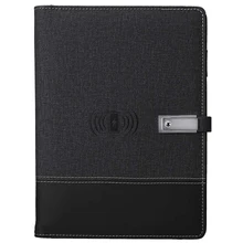 Qi Беспроводная зарядка записная книжка power Bank notebook многофункциональная 8000MAh power Bank Переплетчик дневник на спирали книга+ USB флэш-диск