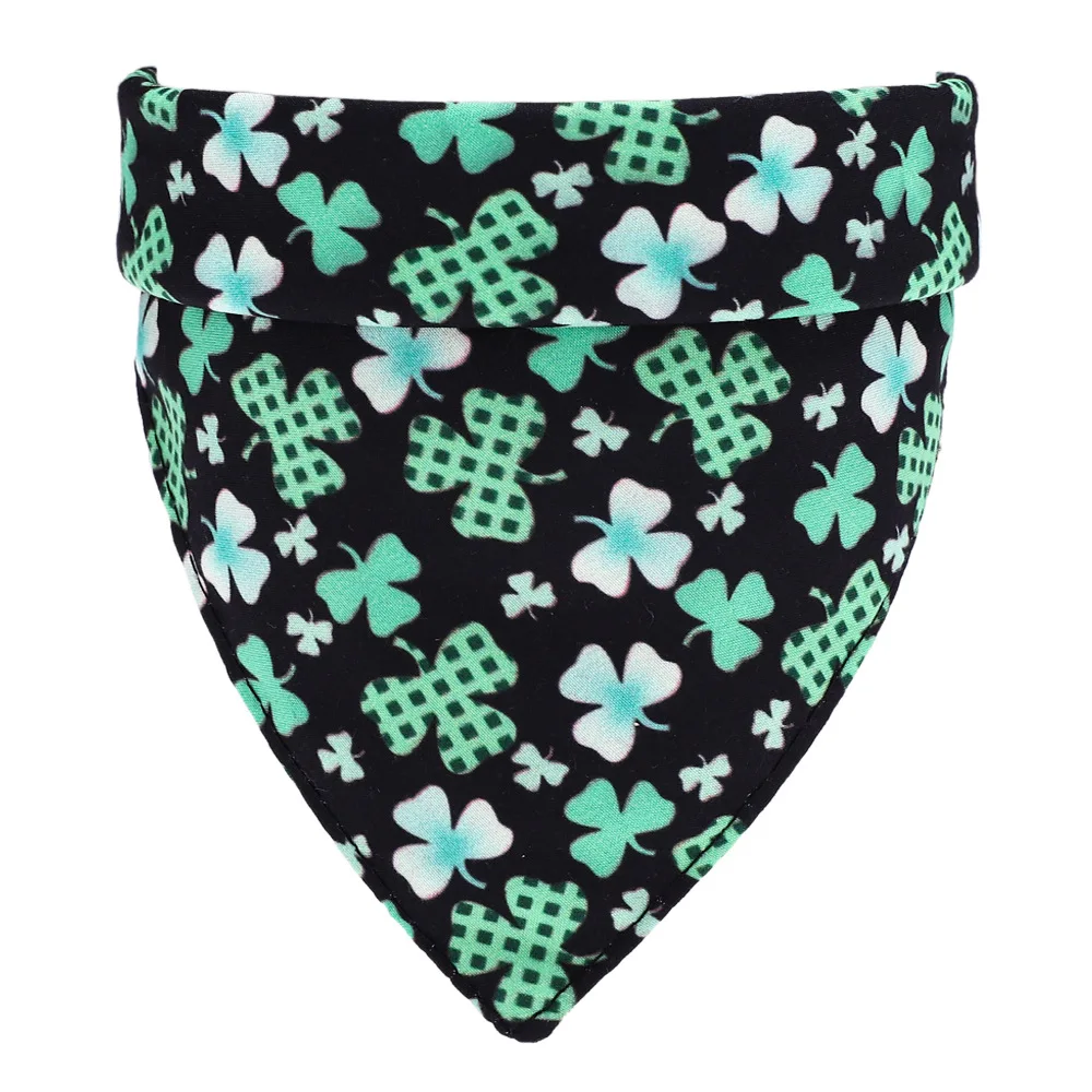 Dog Bandana for St Patricks Day Bandanas Triangle Bibs Scarf Accessories for Small Medium Large Dogs Cats Pets Irish festival