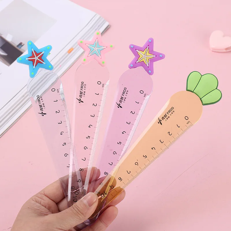Cute Carrot Star Sword Kawaii Stationery Plastic Ruler 1 Piece Drawing Gift Office School