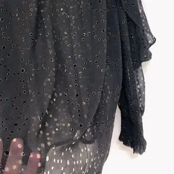 

Off-shoulder Blouse Women's Two Pieces Set Hollow out Sexy 2020 Fashion New Female Shirt