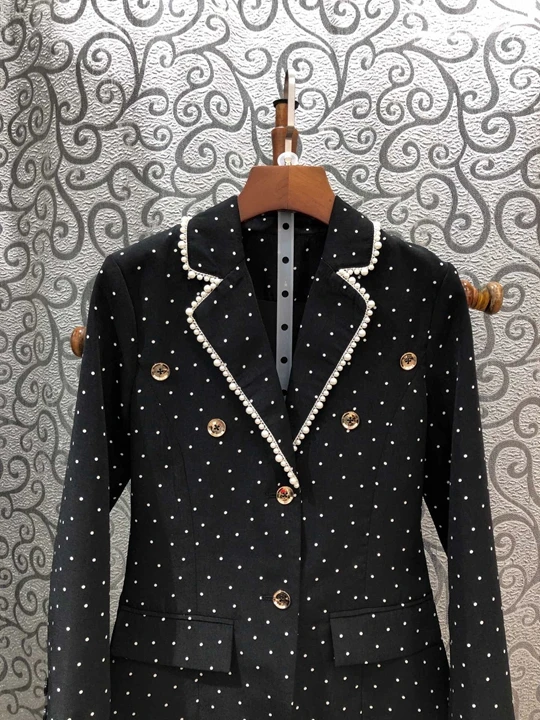 New women's Polo dot long sleeve suit top+ Ruffle Skirt Set 1120 in autumn and winter