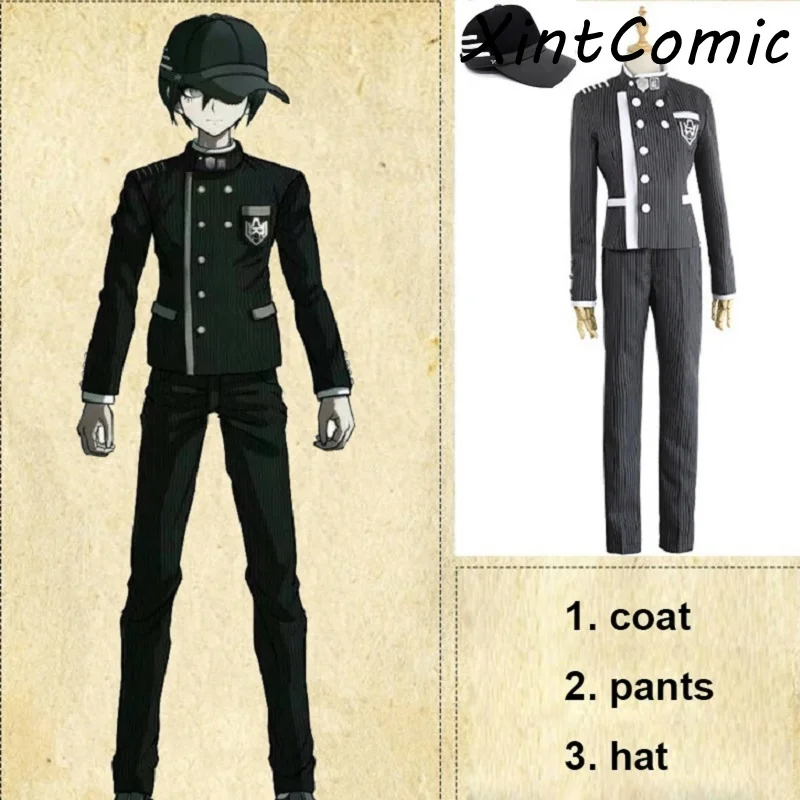 Индивидуальный заказ Danganronpa V3 Косплей Saihara Shuichi костюм аниме для косплея игра школьная форма костюм наряд пальто+ брюки+ шляпа