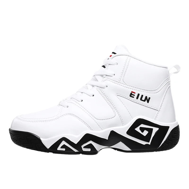 Брендовые баскетбольные кроссовки для мужчин, спортивная обувь с высоким берцем, кроссовки, мужские ботильоны, Basket Homme chaussure homme размера плюс 39-48 - Цвет: White